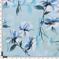 Aqua Blue Floral Printed Polyester Fabric for Dresses – dpq 0 aa773 145 4