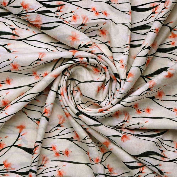 Cream Peach Floral Polyester Dress Fabric for Outfits – dpq 0 aa775 145 2 d62d7d54 a540 4937 ab1c a4a992413415 - alternate view
