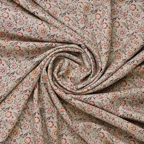 Beige Multi Floral Ditsy Printed Polyester Fabric for Apparel – dpq 0 aa780 145 2