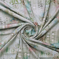 Sea Green Floral Abstract Polyester Fabric for Apparel & Decor – dpq 0 aa804 145 1