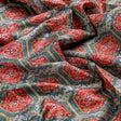 Red & Teal Geometric Ethnic Print Dola Silk Fabric – ds 0 aa785 110 1