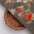 FAB VOGUE Studio Coffee Brown Floral Printed Dola Silk Fabric – ds 0 aa791 110 3