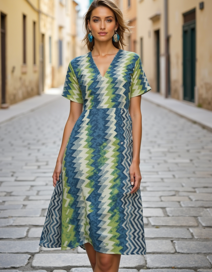 Colorful Leheriya Digital Printed Fabrics