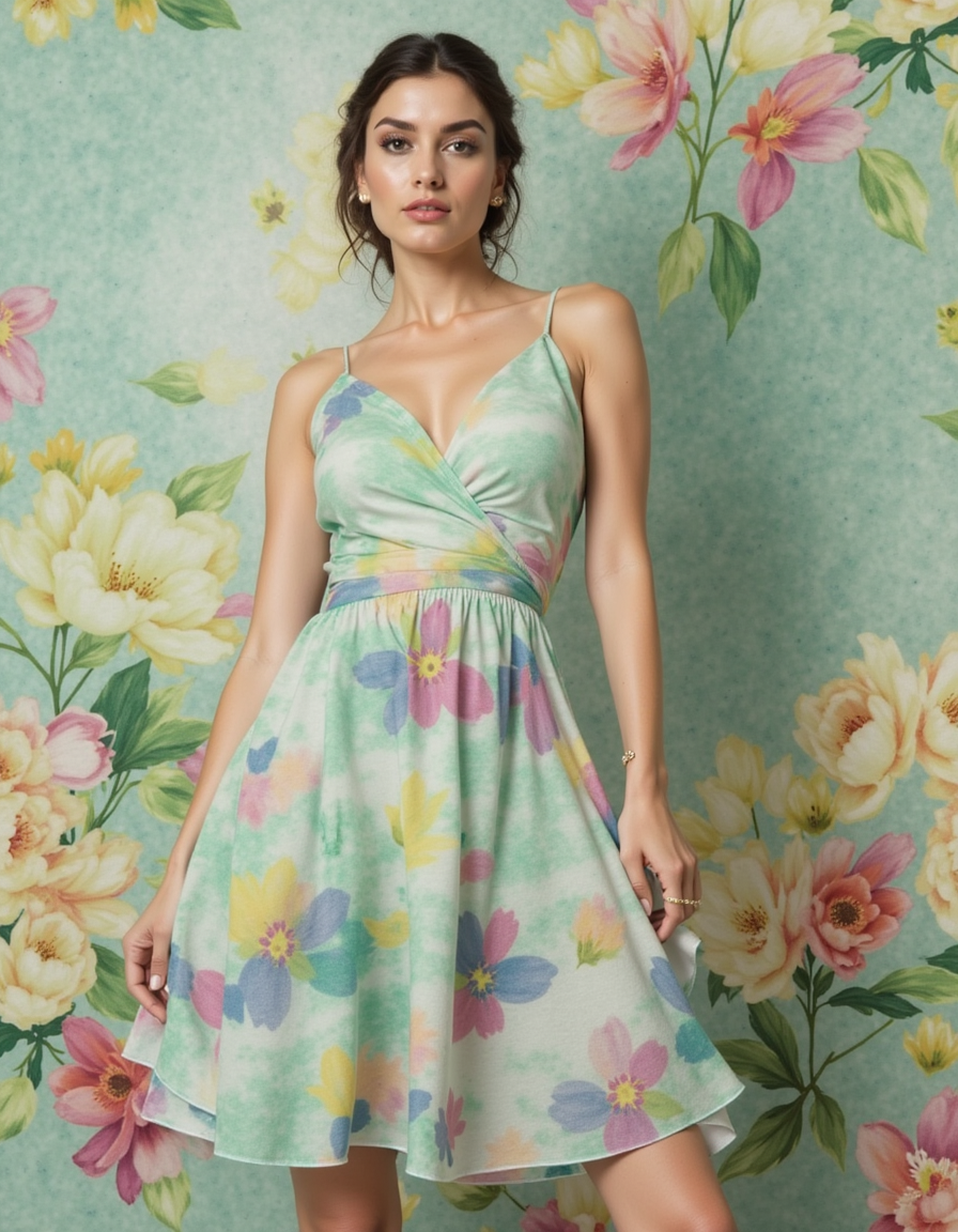 Eye-Catching Floral Kota Doria Digital Printed Fabric for Classy Outfit