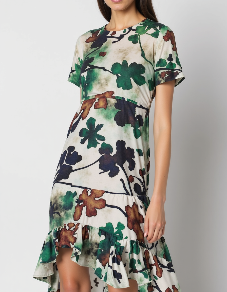 Dola Silk Floral Printed Fabric