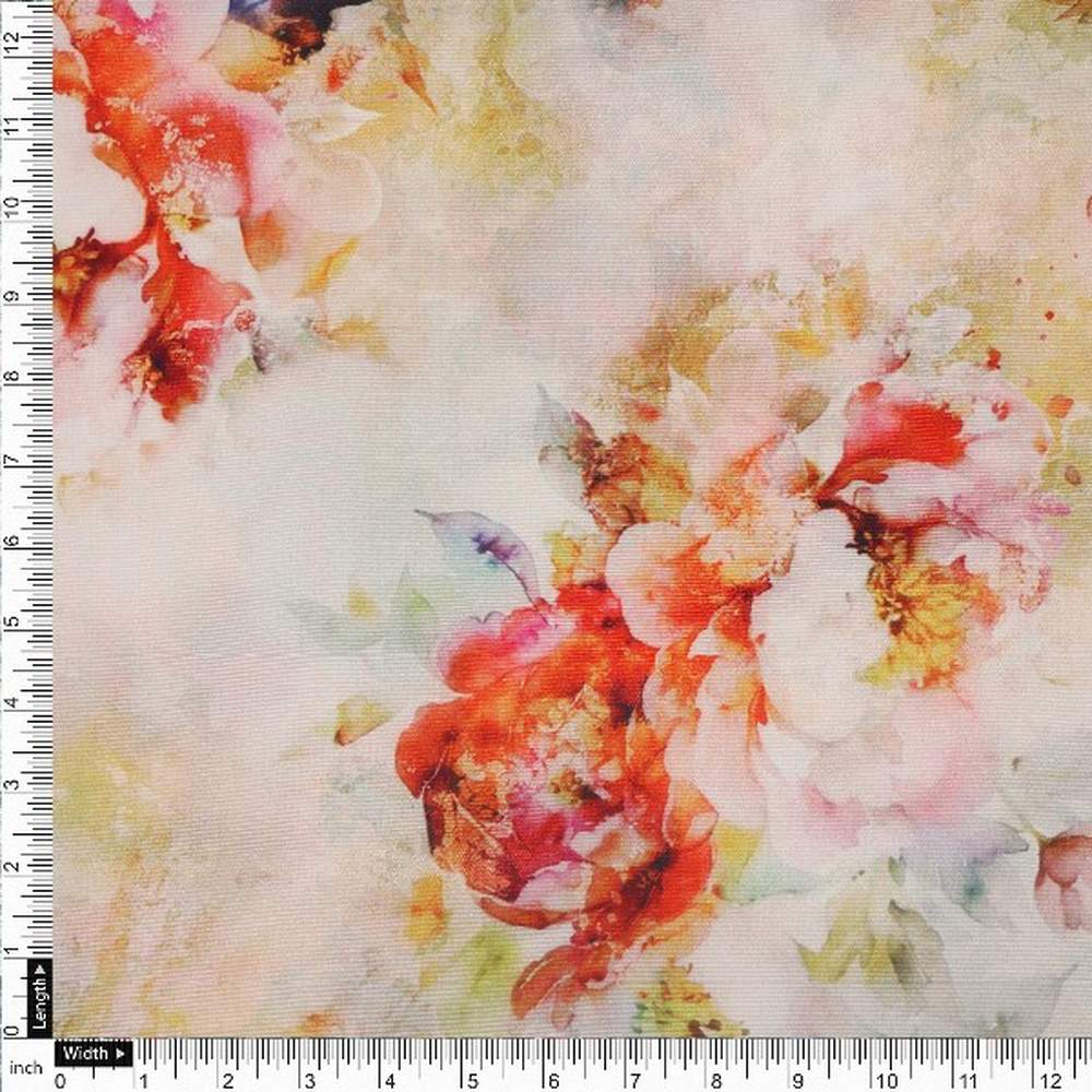 Multi Floral Printed French Crepe Polyester Fabric – fc 0 aa817 110 4
