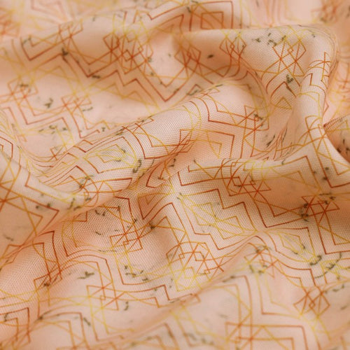 Peach & Orange Geometric Abstract Line Art Rayon Fabric – gettablefileurl 72482dc5 5559 4c2e a192 e38d6be9900f