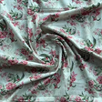 Beautifull Pink Calendula Flower Digital Printed Fabric - Cotton – image