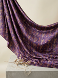 Close-up Texture & Drape of Lavender Purple Japan Satin Fabric — FAB VOGUE Studio