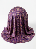 Close-up Texture & Drape of Lavender Purple Japan Satin Fabric — FAB VOGUE Studio
