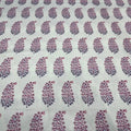 White Paisley Pashmina Printed Fabric – 3