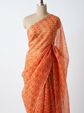 Close-up Texture & Drape of Mustard Yellow Organza Fabric — FAB VOGUE Studio
