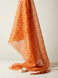 Close-up Texture & Drape of Mustard Yellow Organza Fabric — FAB VOGUE Studio