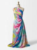 Close-up Texture & Drape of Japan Satin Fabric — FAB VOGUE Studio