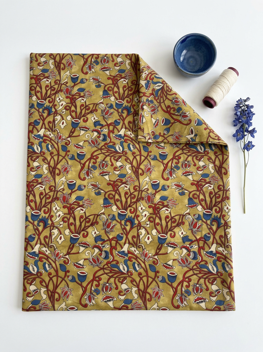 Close-up Texture & Drape of Beige / Cream Neutral Muslin Fabric — FAB VOGUE Studio