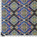 Royal Blue & Black Ethnic Damask Japan Satin Fabric – js 0 aa881 110 4