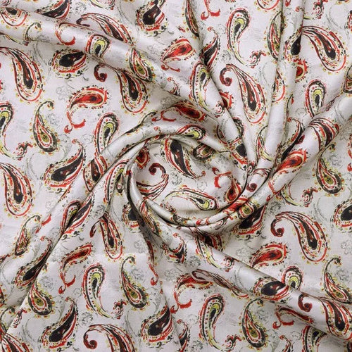 Classic Red and Black Paisley Print Japan Satin Fabric – js 0 aa882 110 2