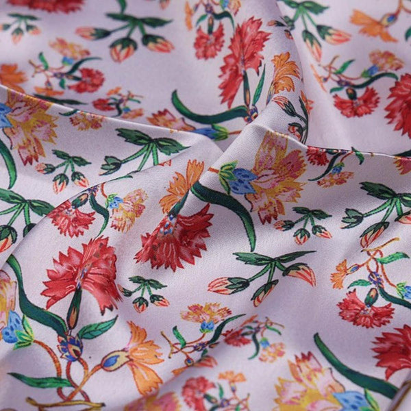 Red and Orange Carnation Floral Print Japan Satin Fabric – js 0 ma011156 110 1