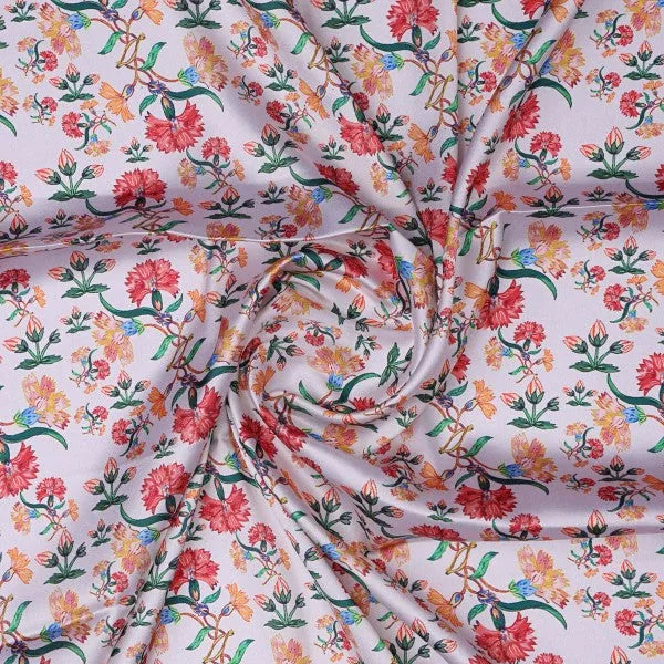 Red and Orange Carnation Floral Print Japan Satin Fabric – js 0 ma011156 110 2