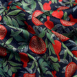 Navy Blue Pomegranate Fruit Print Japan Satin Fabric – js 0 ma0510 110 1