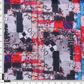 Artistic Brushstroke & Checkered Japan Satin Fabric – js 0 ta0018 110 4