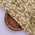 Beige and Brown Abstract Swirls Japan Satin Fabric – js 0 ta05679 110 3