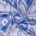 Blue and White Agate Abstract Print Japan Satin Fabric – js 0 ta06341 110 2