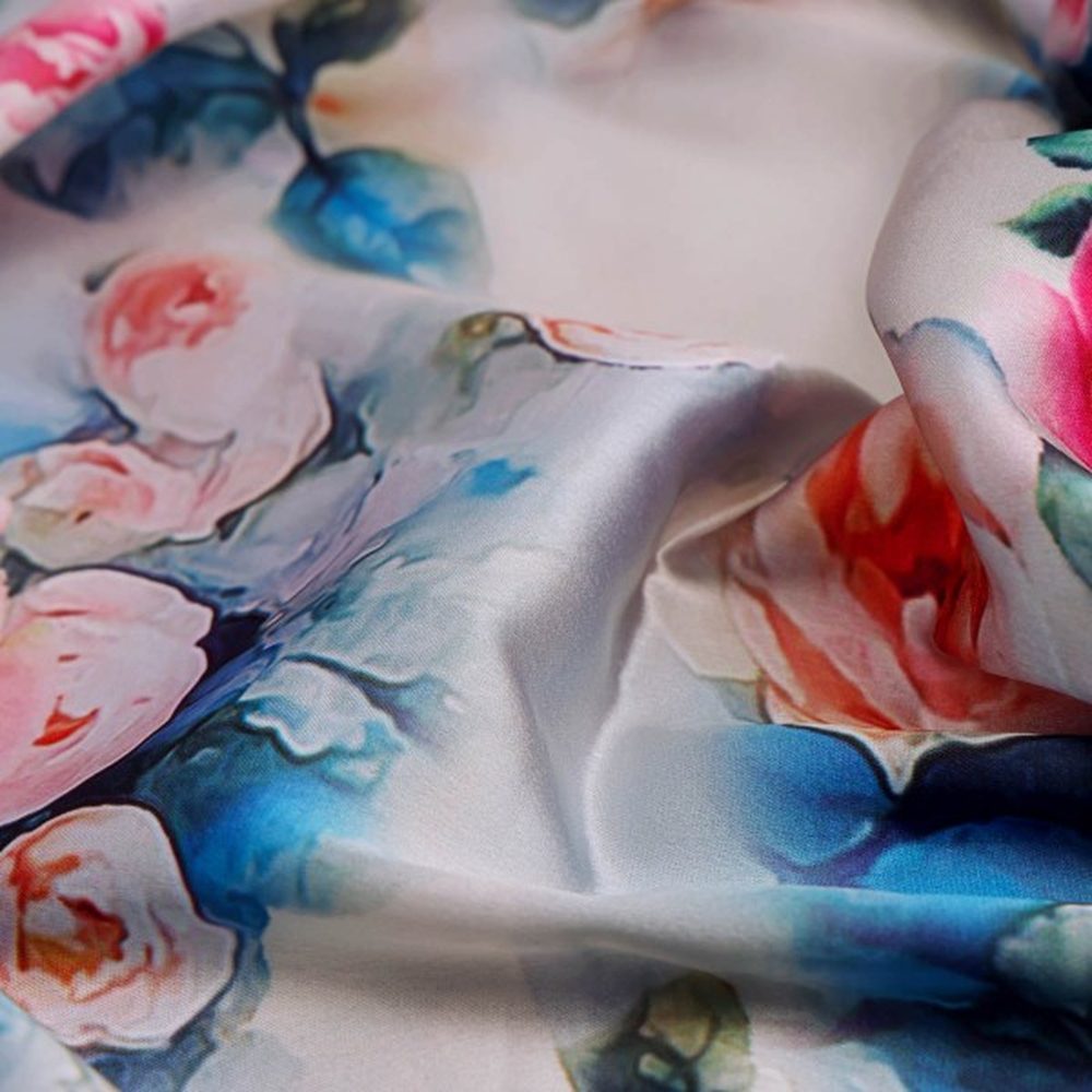 Artistic Watercolour Rose Floral Japan Satin Fabric – js 0 ta06801 110 1