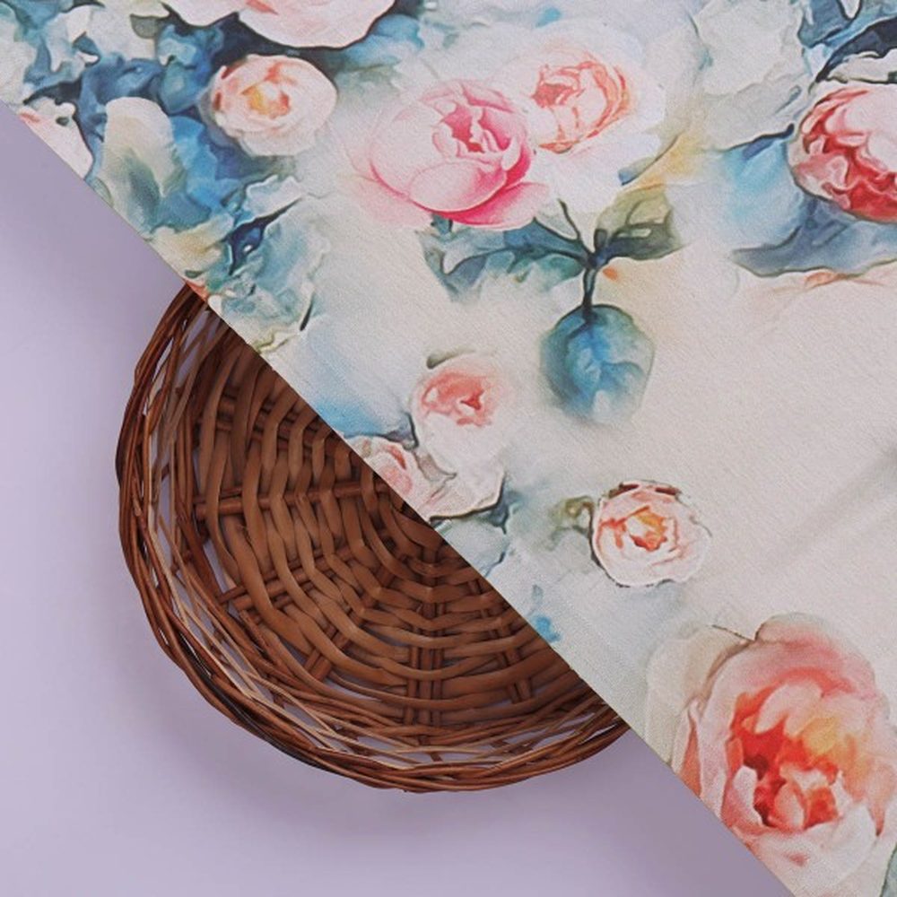 Artistic Watercolour Rose Floral Japan Satin Fabric – js 0 ta06801 110 3