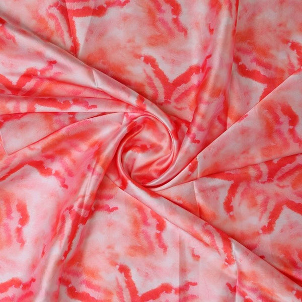 Vibrant Red and Pink Abstract Tie Dye Japan Satin Fabric – js 0 ta08360 110 2 - alternate view