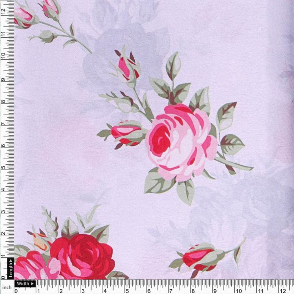 Lavender Japan Satin with Red & Pink Rose Floral Print – js 0 ta08464 110 4