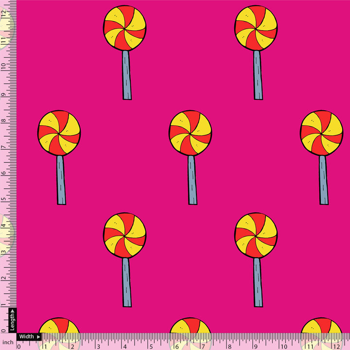 Classy and Colorful Lollipop Prints Muslin Fabric for Kids