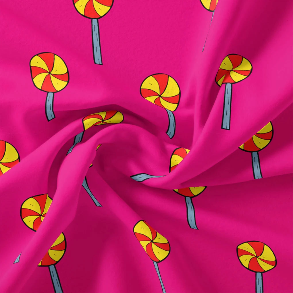 Classy and Colorful Lollipop Prints Muslin Fabric for Kids – lolipops3