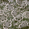 Delicate Floral Lace Print on Olive Green Muslin Fabric – mu 0 ma011038 114 1