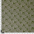 Delicate Floral Lace Print on Olive Green Muslin Fabric – mu 0 ma011038 114 4