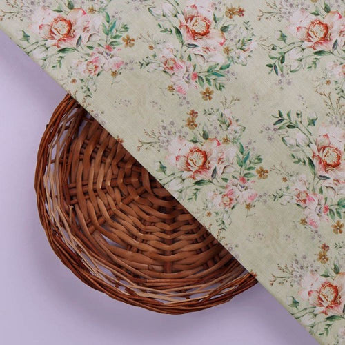 Vintage Watercolour Rose Floral on Soft Muslin Fabric – mu 0 ma015385 114 3