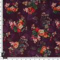 Vintage Floral Bouquet on Deep Purple Muslin Fabric – mu 0 ma023695 114 4