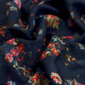 Vintage Ditsy Floral Garden Navy Blue Muslin Fabric – mu 0 ma023697 114 1