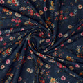 Vintage Ditsy Floral Garden Navy Blue Muslin Fabric – mu 0 ma023697 114 2