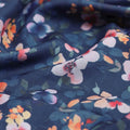Navy Blue and Pink Watercolour Floral Muslin Fabric – mu 0 ma023698 114 1