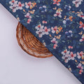 Navy Blue and Pink Watercolour Floral Muslin Fabric – mu 0 ma023698 114 3