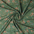 Vintage Rose Floral Print on Olive Green Muslin Fabric – mu 0 ma023703 114 2