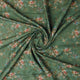 Vintage Rose Floral Print on Olive Green Muslin Fabric – mu 0 ma023703 114 2