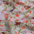 Orange Floral and Bird Print Muslin Fabric for Dresses – mu 0 ta0326 114 1 51b20f67 b994 4615 9781 9c5b10280cbd