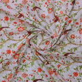 Orange Floral and Bird Print Muslin Fabric for Dresses – mu 0 ta0326 114 2 7664ea6c 4cc6 4743 a06d 2d66231d1aae