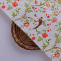Orange Floral and Bird Print Muslin Fabric for Dresses – mu 0 ta0326 114 3 7089be63 c063 4a4d aec0 bb210c2c1cd2