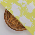 Bright Yellow & White Floral Silhouette Muslin Fabric – mu 0 ta07592 114 3