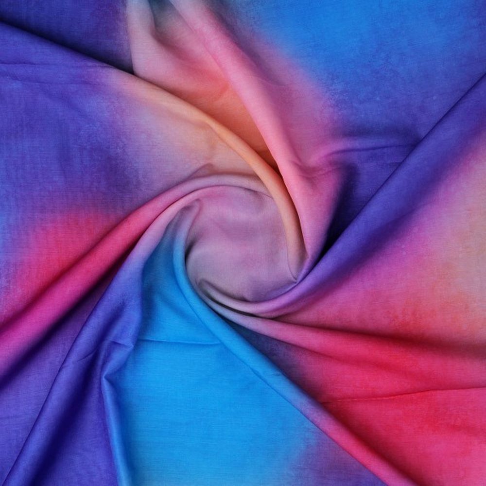 Vibrant Ombre Watercolour Digital Print Muslin Fabric – mu 0 ta08306 114 2