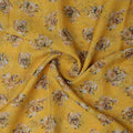 Golden Yellow Organza Fabric with Classic Rose Print – or 0 ma015383 110 2