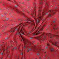 Red Floral Printed Organza Fabric – or 0 pa7085 110 2